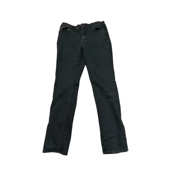 Chicos 0.5/6 Black Platinum Jeans Ultimate Fit Slim Leg Mid Rise‎ Denim Stretch - Picture 1 of 9